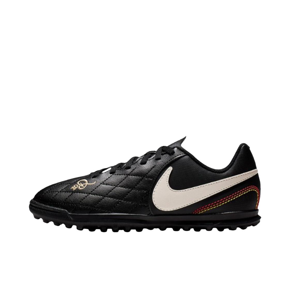 推荐商品：Nike Tiempo Legend 8 Academy TF 入门 胶质碎钉 硬草地人造草地 防滑耐磨 足球鞋 大童/黑色