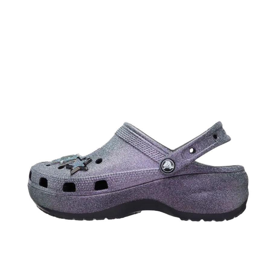 推荐商品：Crocs/卡骆驰 Classic Platform Clog 凉鞋 经典云朵防滑耐磨轻便包头厚底增高缓震坡跟外穿 女款/紫色/黑色