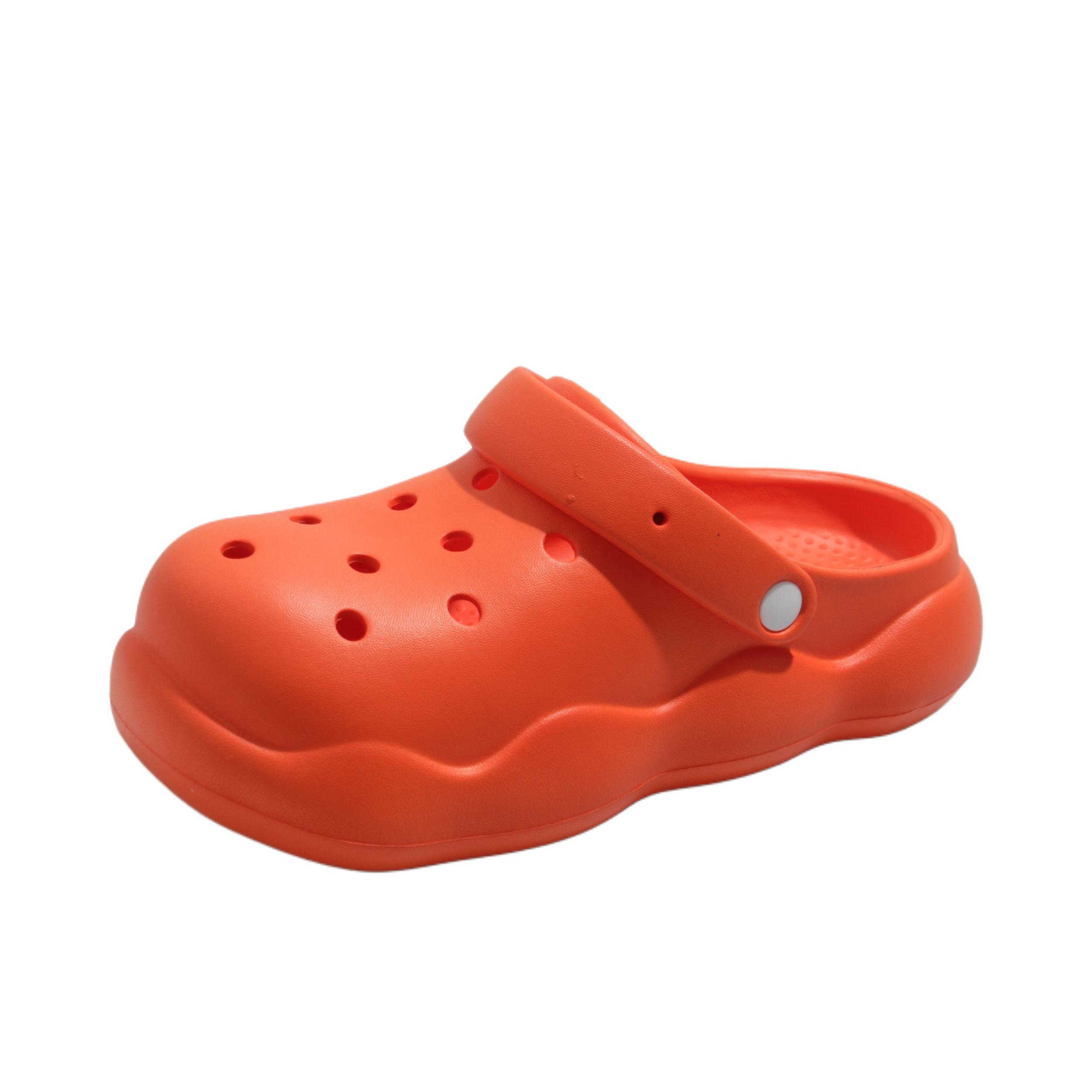 推荐商品：BEERUS/比鲁斯 厚底 踩屎感 室内 懒人 拖鞋 比鲁斯Beerus-552 女款/橘红色