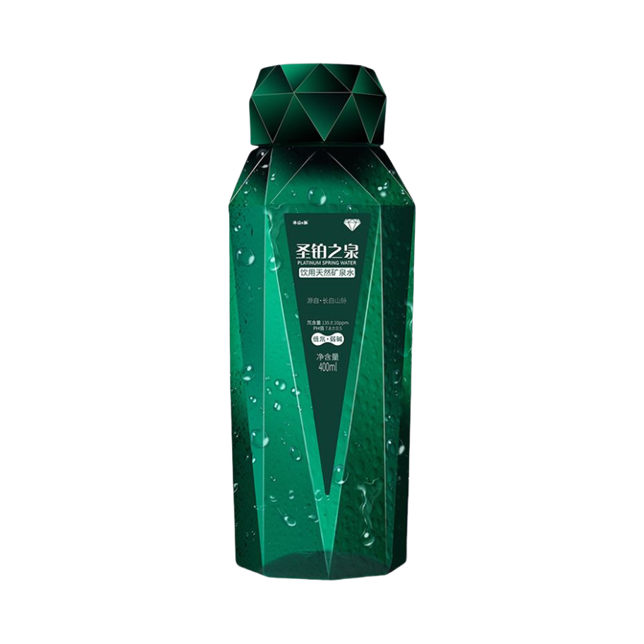 推荐商品：冰山E脉 圣铂之泉 饮用天然矿泉水 400ml 瓶装