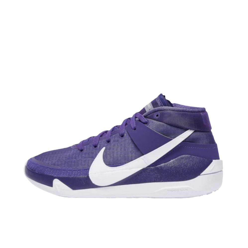 推荐商品：Nike Zoom KD 13 杜兰特 防滑耐磨 缓震回弹 包裹性 圆头 支撑 实战 篮球鞋 Orange/White 紫色/白色