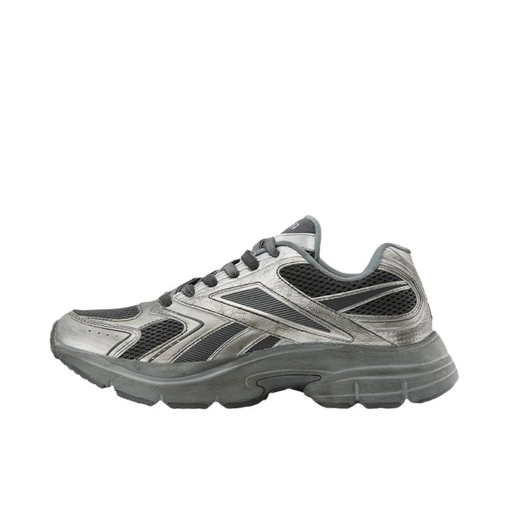 推荐商品：Reebok/锐步 PREMIER ROAD 2.0 运动休闲鞋 系带低帮做旧风撞色风复古防滑 黑色/复古银