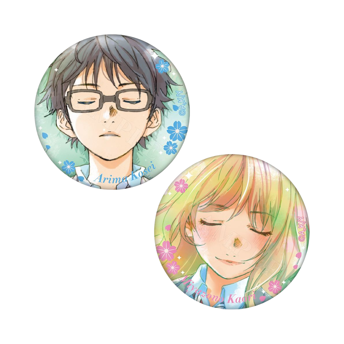 推荐商品：星河动漫 四月是你的谎言 草地款 徽章 周边