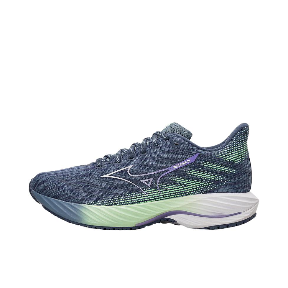 推荐商品：Mizuno/美津浓  Wave Rider  28  防滑 缓震 支撑 回弹  跑鞋 女款/蓝色/白色/绿色