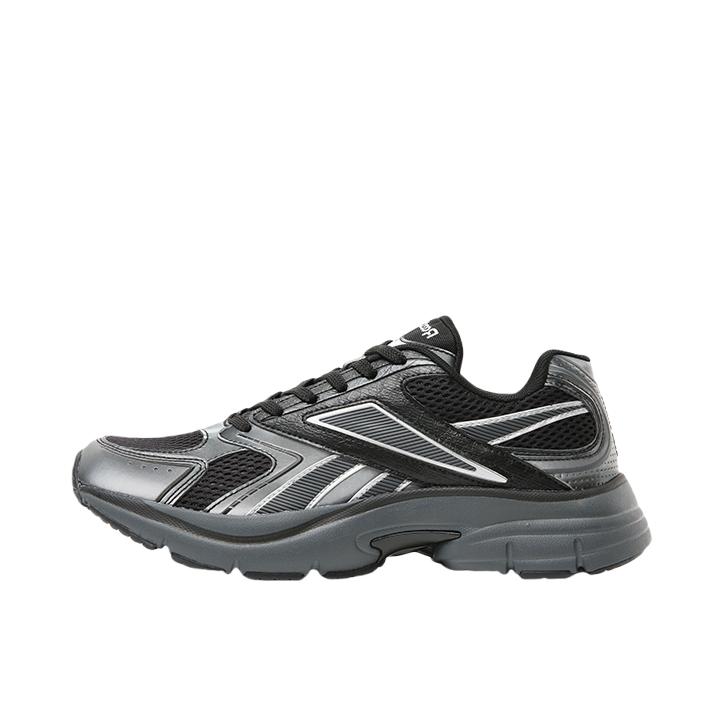 推荐商品：Reebok/锐步 PREMIER ROAD 2.0 运动休闲鞋 系带低帮做旧风撞色风复古防滑 黑色/深银色
