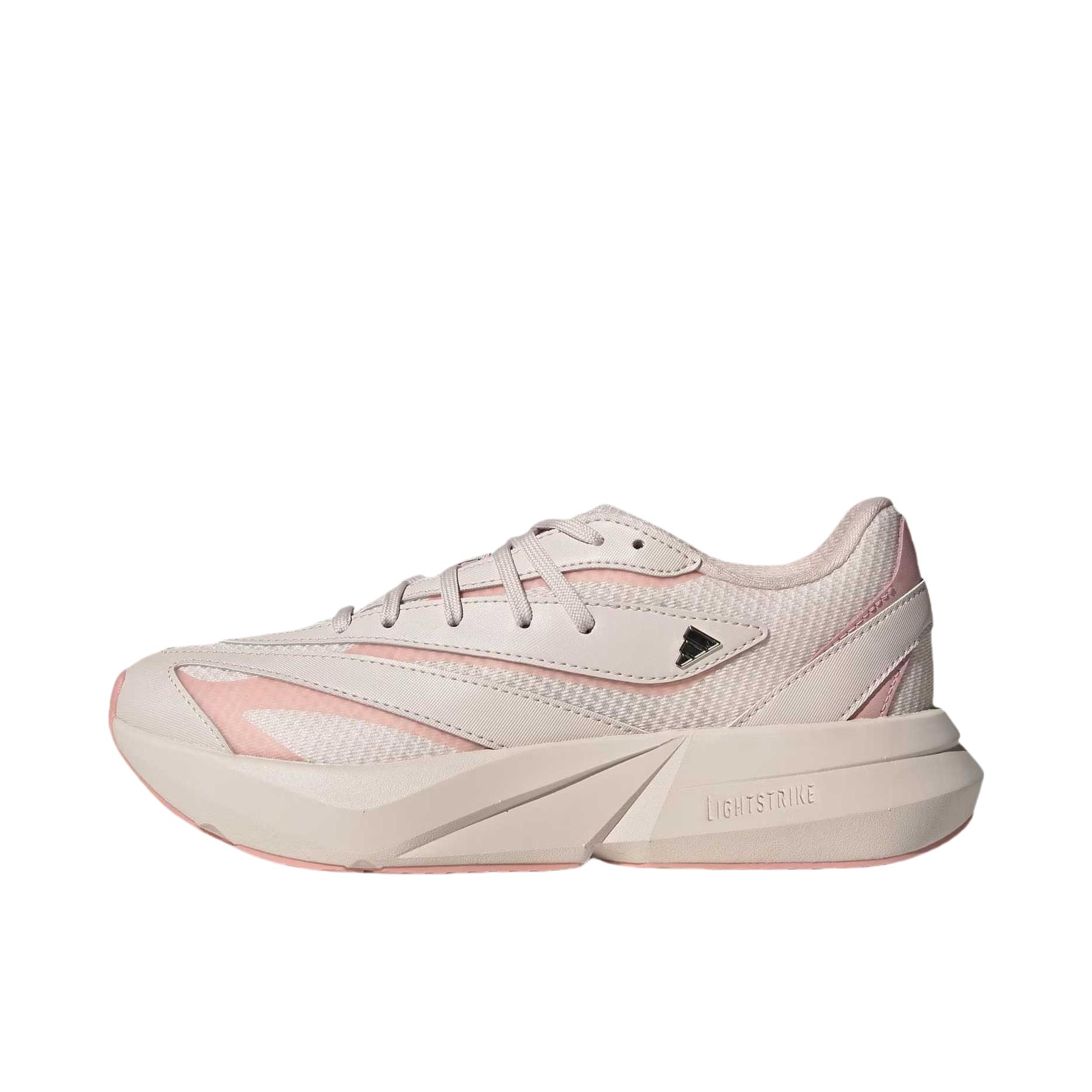 推荐商品：adidas Lightblaze 运动休闲鞋 简约防滑耐磨低帮回弹轻运动 女款/粉棕色