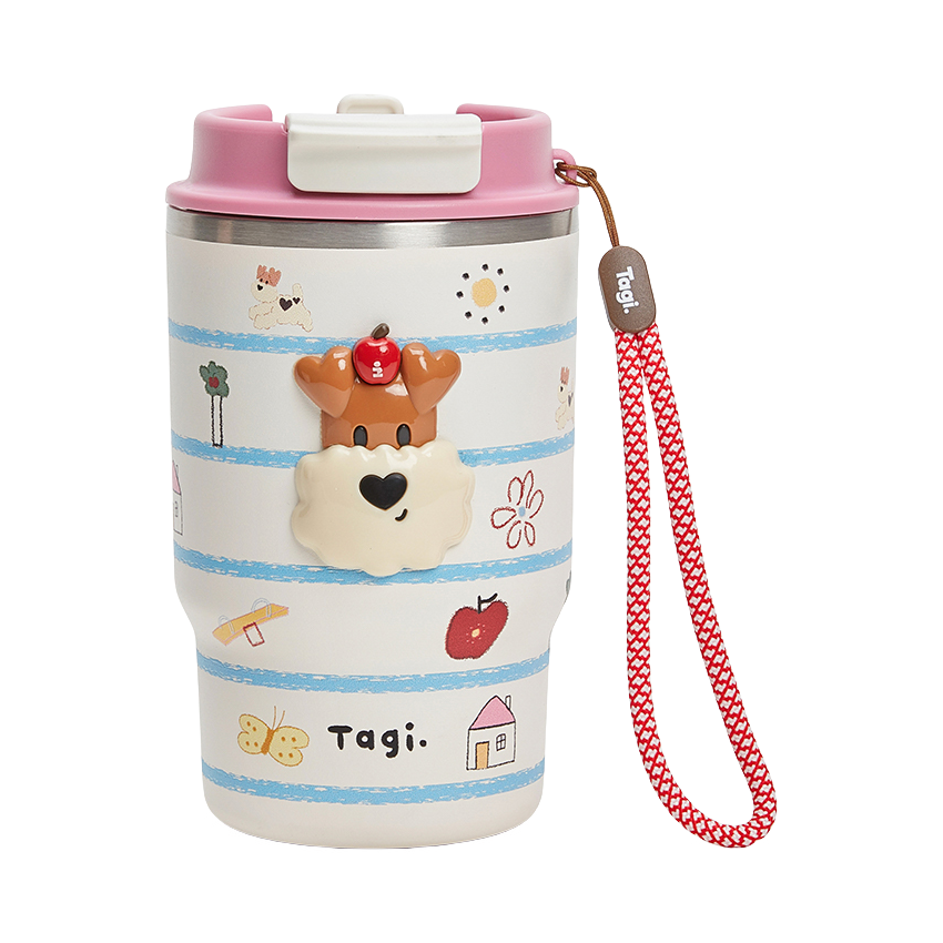推荐商品：Tagi. 480ml 双饮式 316L不锈钢 卡通保温杯 手拎保冷