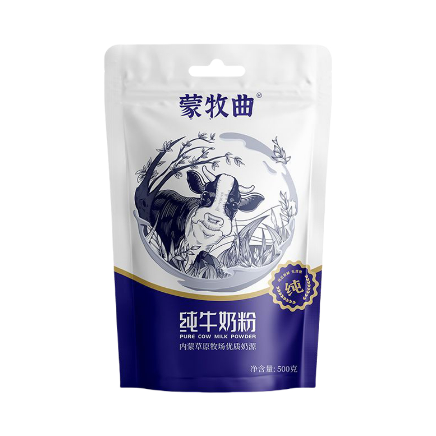 推荐商品：蒙牧曲 成人 纯牛奶粉 500g 全脂 袋装