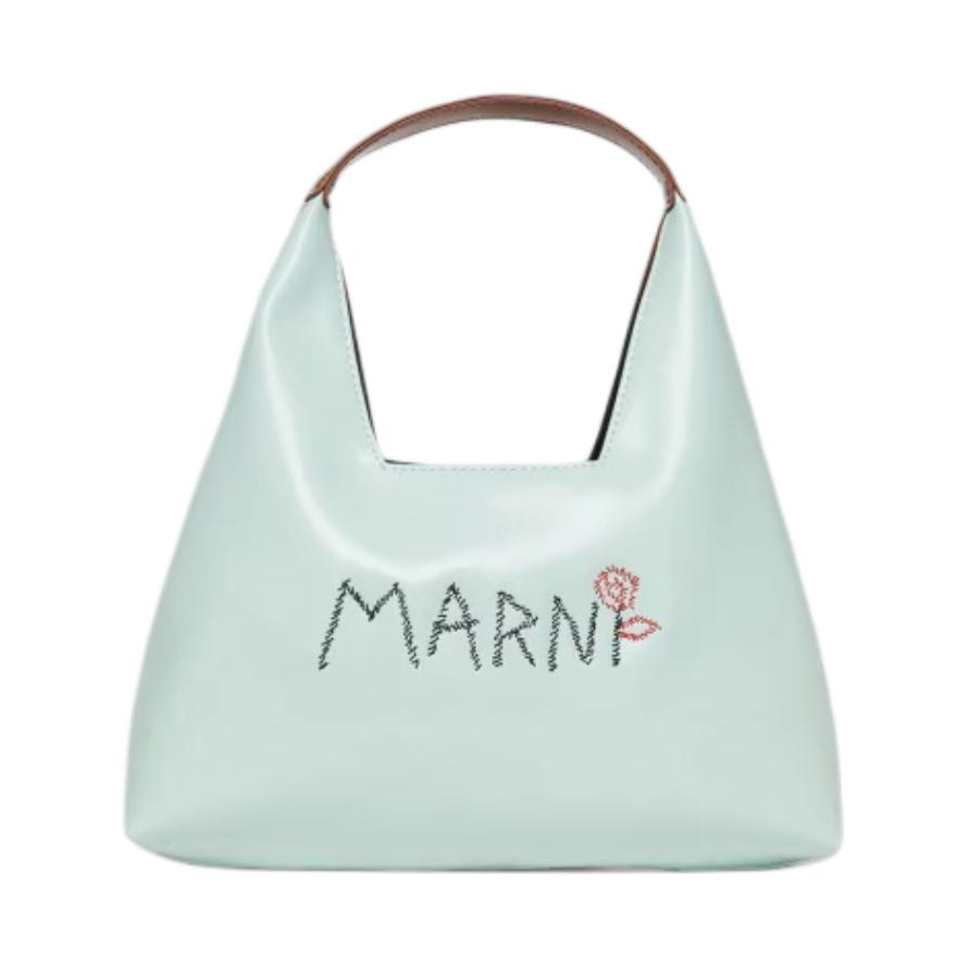 推荐商品：Marni 徽标印花双面设计合成革手提包