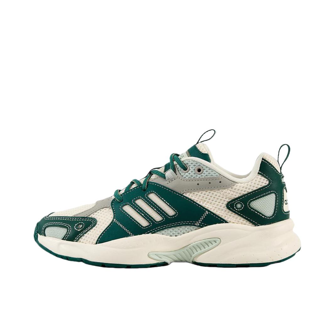 推荐商品：adidas Jz Runner 运动休闲鞋 防滑耐磨潮流复古减震回弹舒适网面透气轻运动 乳白色/亚麻绿/深绿色