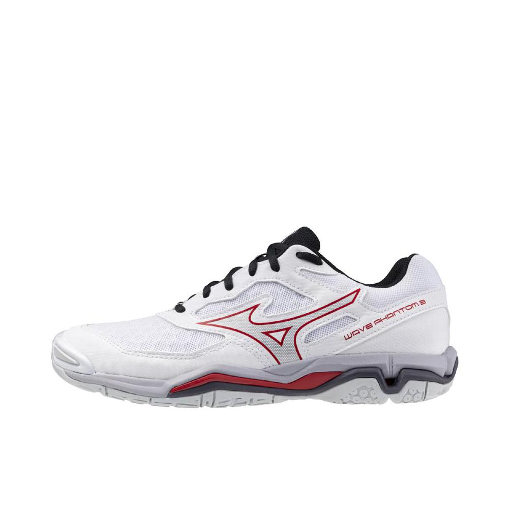 推荐商品：Mizuno/美津浓 Wave Phantom 3 耐磨防滑 排球鞋 白色/红色
