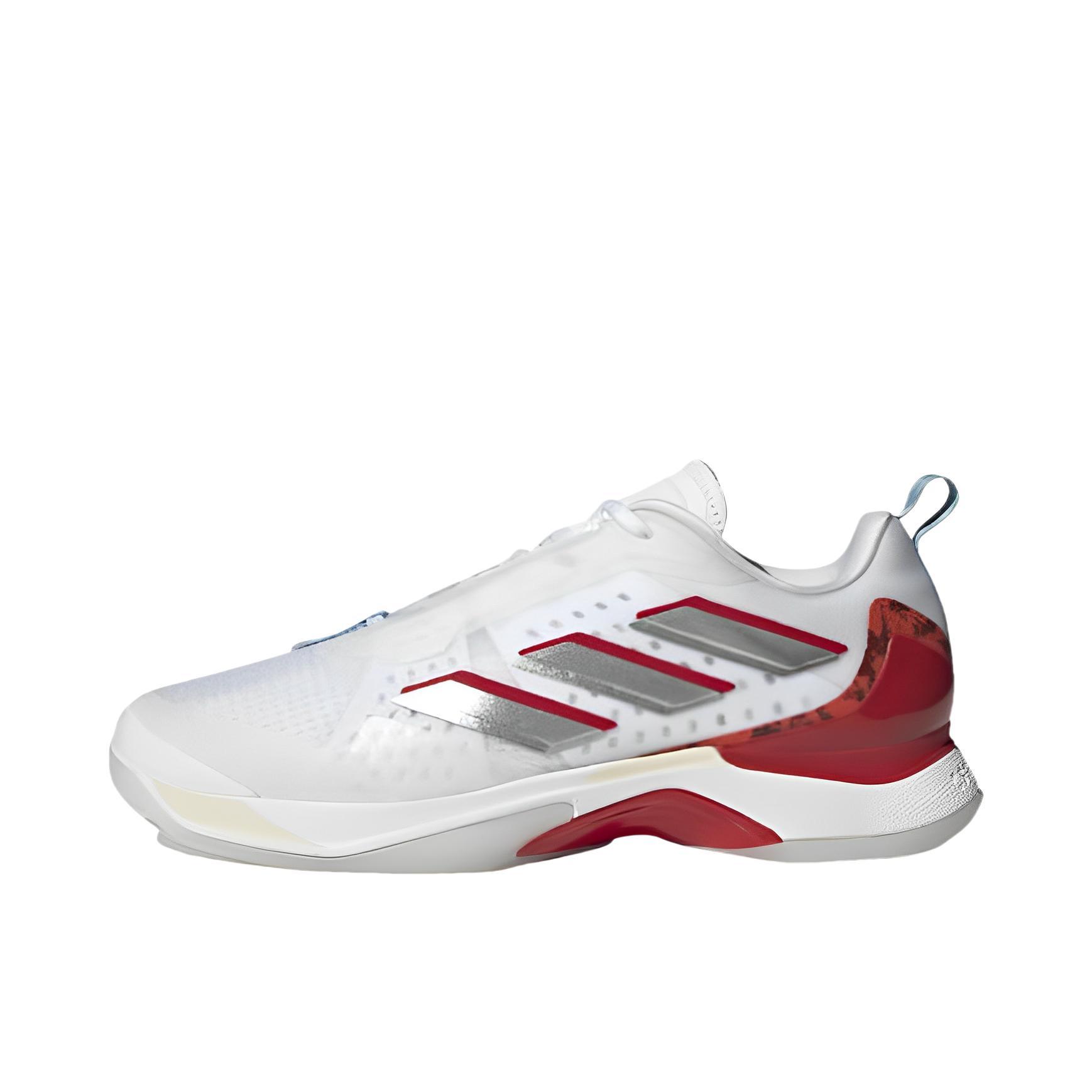 推荐商品：adidas Avacourt 防滑 耐磨 缓震 硬地 训练 透气 网球鞋 女款/白色/红色