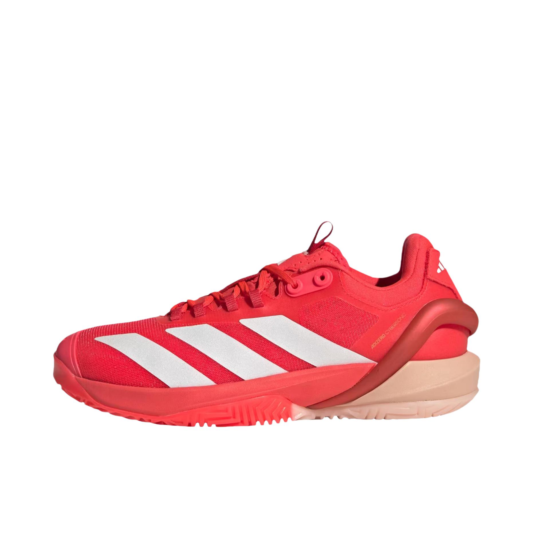 推荐商品：adidas adizero Cybersonic 2 缓震 网球鞋 红色/白色