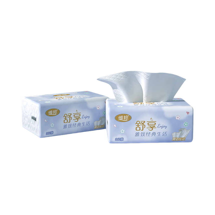 推荐商品：维邦 舒享系列 5层 可擦手抽纸 180mm*140mm
