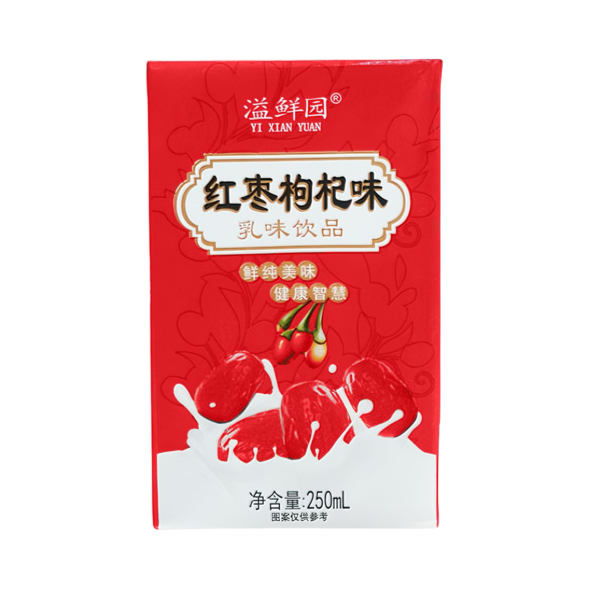 推荐商品：溢鲜园 乳味饮品 红枣枸杞味 250ml 盒装