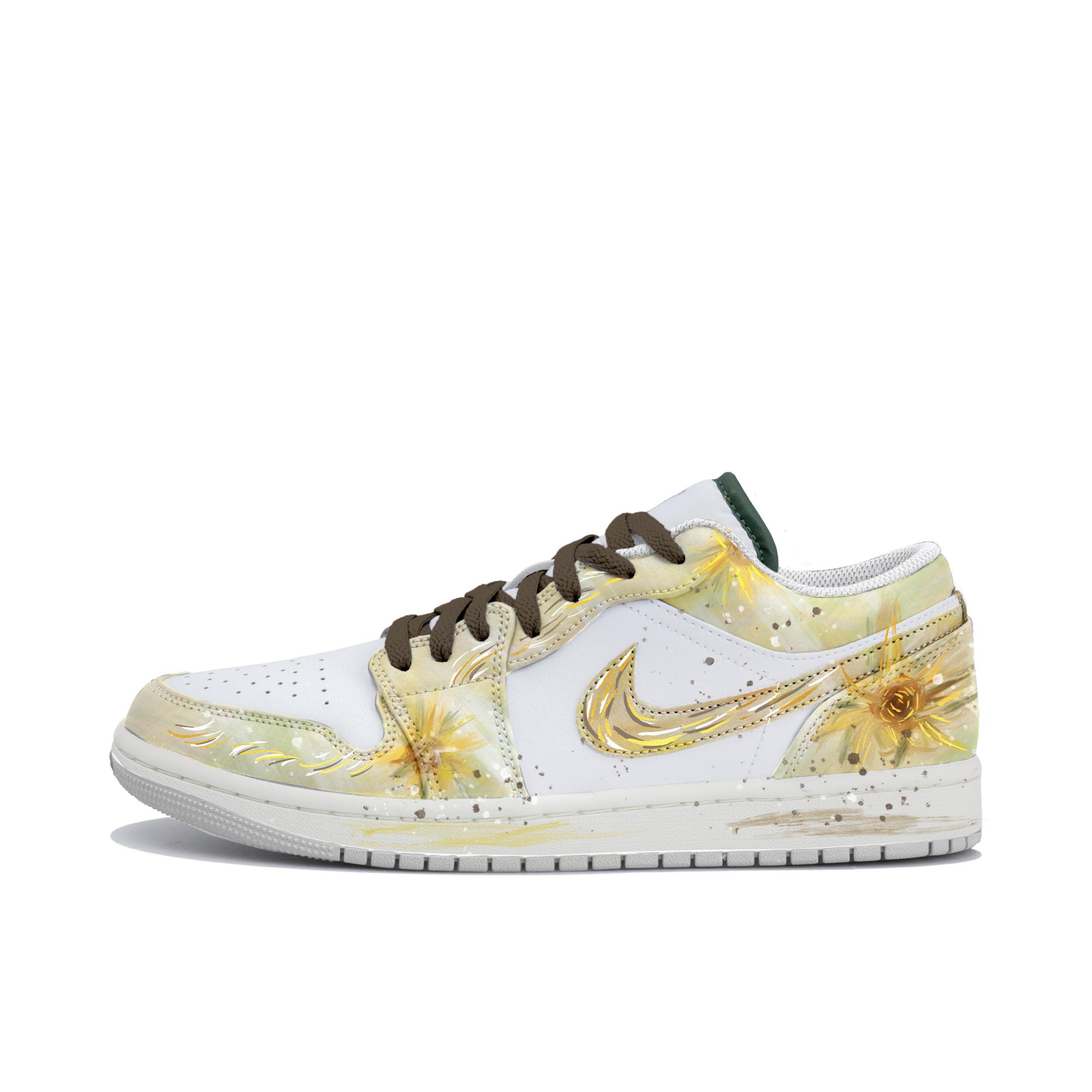 推荐商品：【定制球鞋】Air Jordan 1 减震 耐磨 透气 平跟 复古 潮流 简约 包裹性 防滑 轻便 支撑 增高 板鞋 白金幻境
