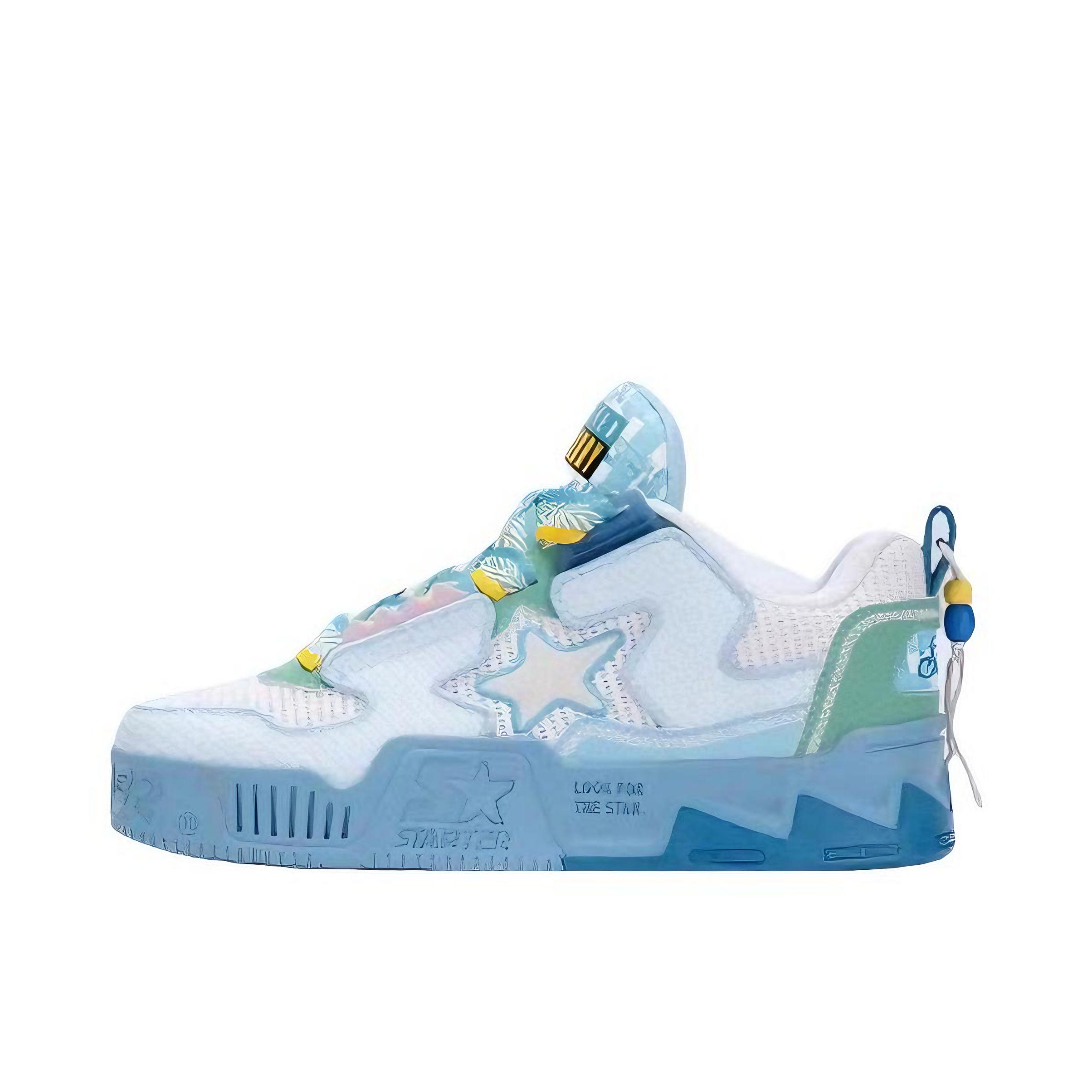 推荐商品：【鹿晗同款】 STARTER Vol 90s 度假系列 板鞋 多巴胺轻便防滑 海岸蓝