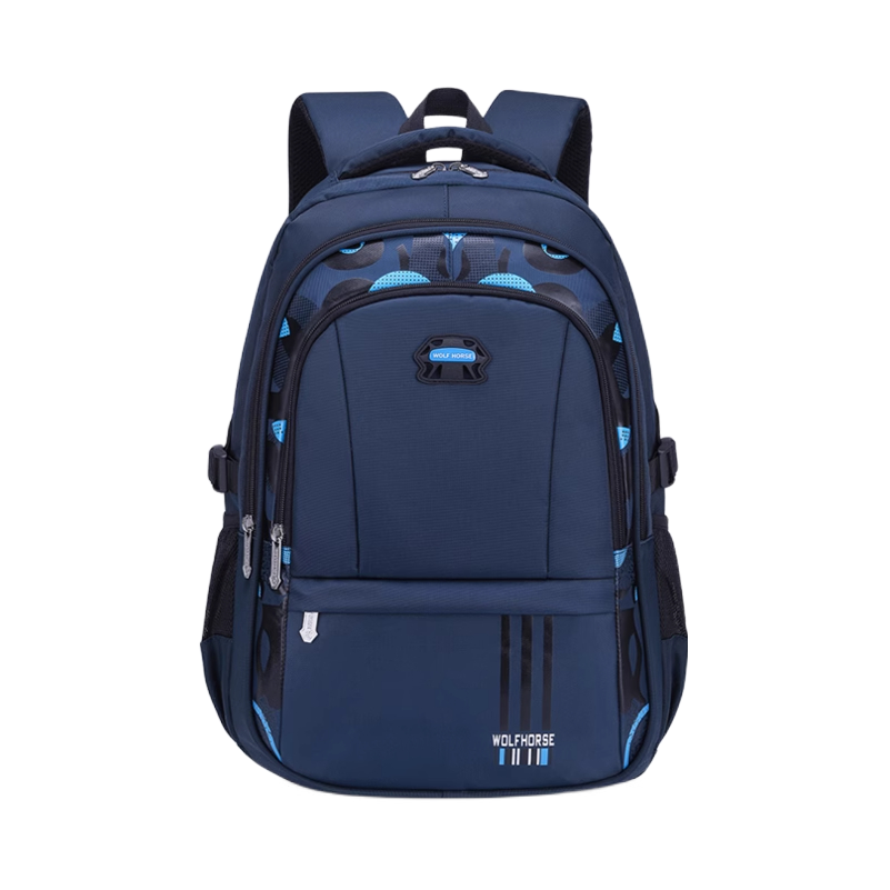 推荐商品：狼马 三四五六年级小学生中学生初中生大容量防水双肩背包书包童包