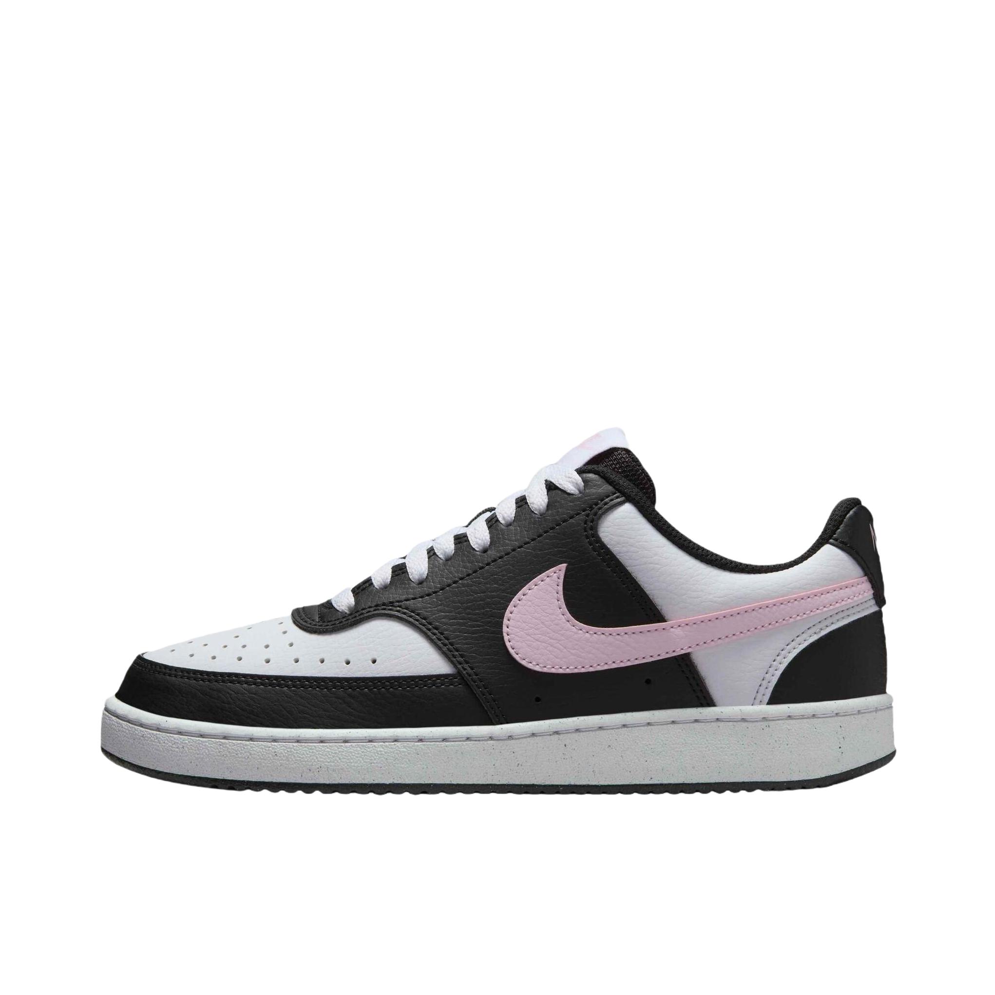 推荐商品：Nike Court Vision 板鞋 复古缓震抓地防滑轻便 女款/黑色/白色/粉色
