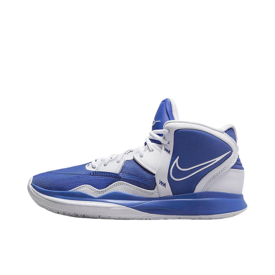 推荐商品：Nike Kyrie 8 infinity 欧文8 防滑耐磨 减震透气 包裹性 实战 织物 合成革 舒适百搭 篮球鞋 杜克蓝/白色