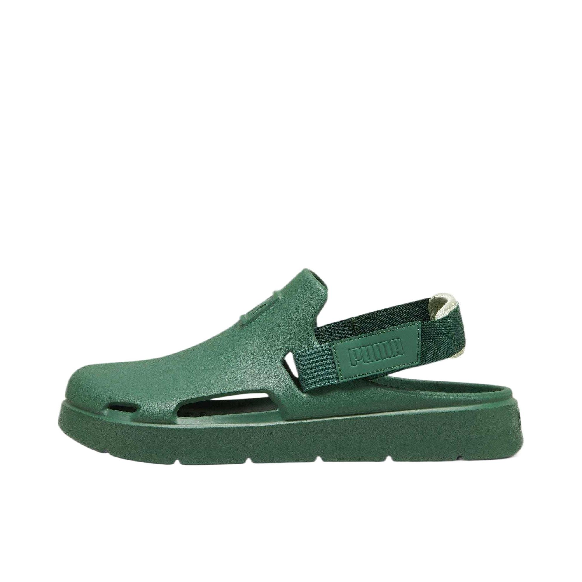 推荐商品：Puma/彪马 Shibui Mule 洞洞鞋 凉鞋 拖鞋 运动 半拖 包头 休闲防滑耐磨外穿沙滩透气橡胶底时尚百搭舒适 墨绿色
