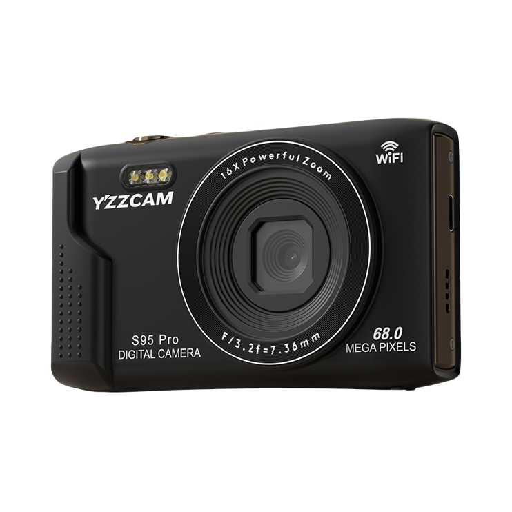 推荐商品：张姆斯 S95PRO-1 数码相机 旅游便携 WiFi无线传输 高清摄像 电子防抖 可传手机