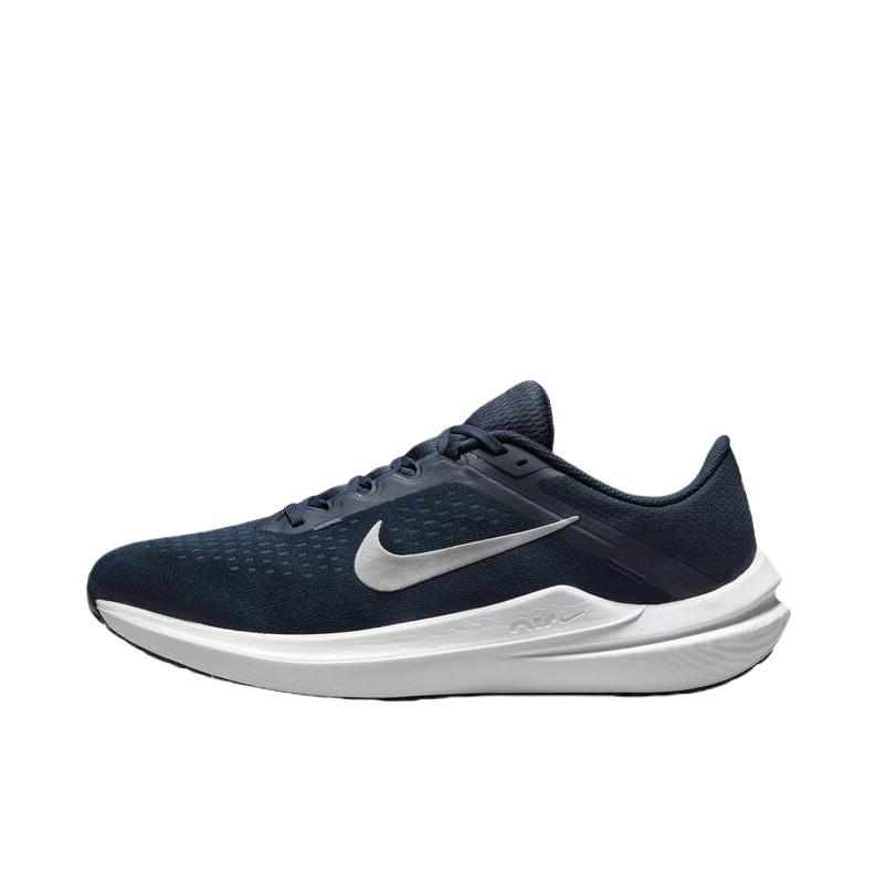 推荐商品：Nike Air Winflo 10 跑鞋 缓震回弹耐磨网面透气支撑短跑长跑圆头 蓝色/白色