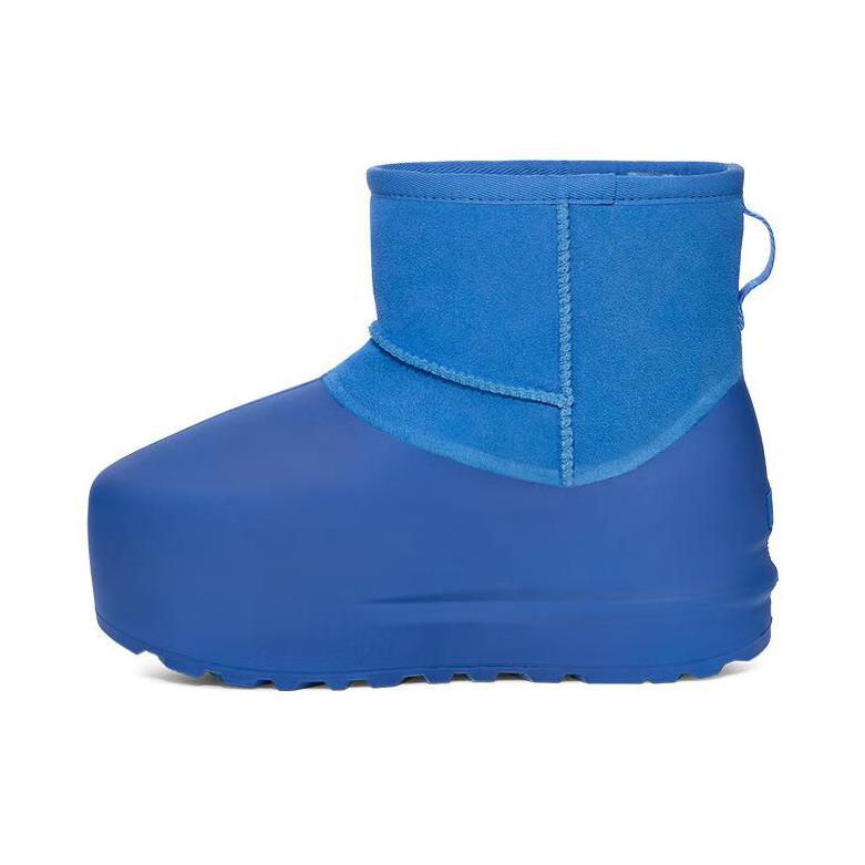推荐商品：UGG CLASSIC MINI Pumped Molded 脆皮 防滑 时尚百搭 雪地靴 1158370C 天蓝色