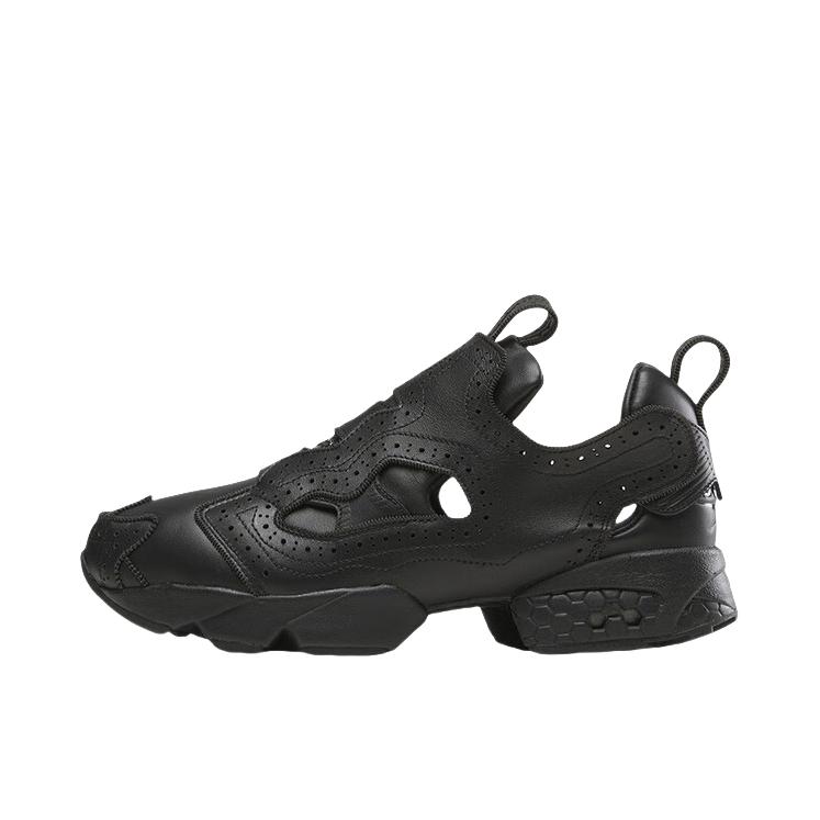 推荐商品：Reebok/锐步 Instapump Fury 94 跑鞋 圆头厚底支撑织物减震复古包裹性 Engineered Garments联名/黑色