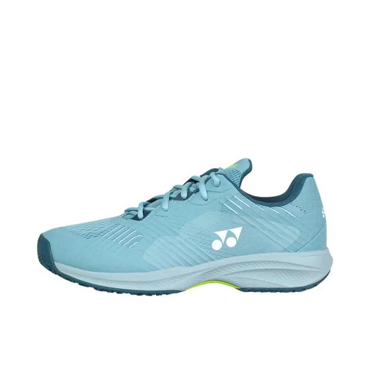 推荐商品：YONEX/尤尼克斯 Power Cushion SONICAGE 网球鞋 系带缓震防滑训练比赛透气织物人造革 暗蓝色
