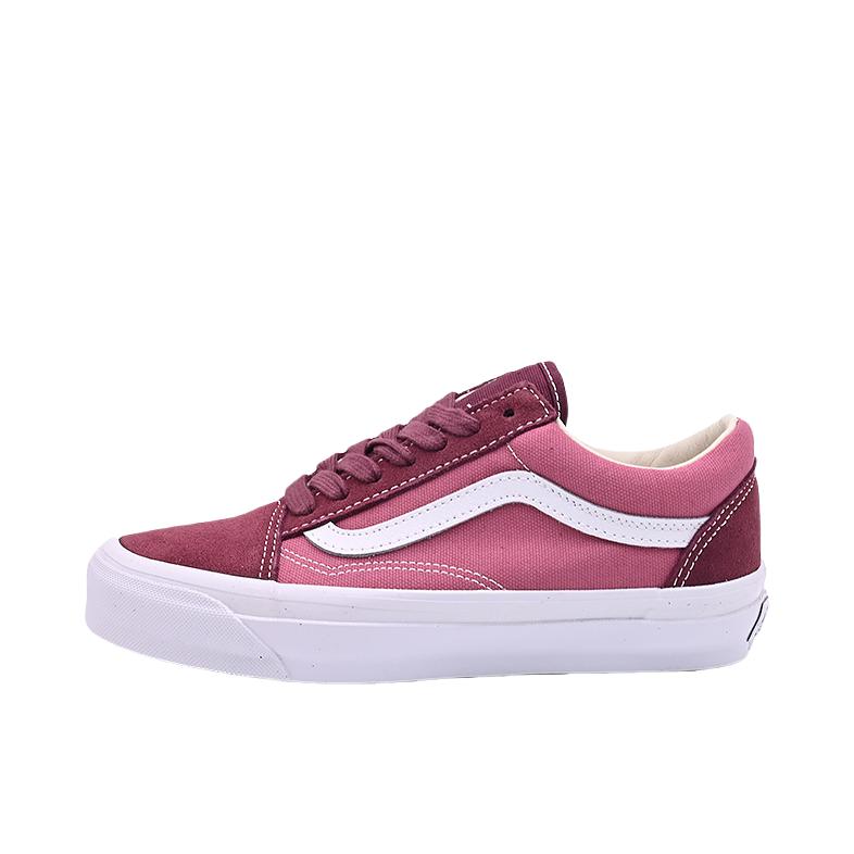 推荐商品：Vans/范斯 Old Skool 滑板鞋 板鞋 轻便防滑复古舒适经典 淡粉色/浅红色