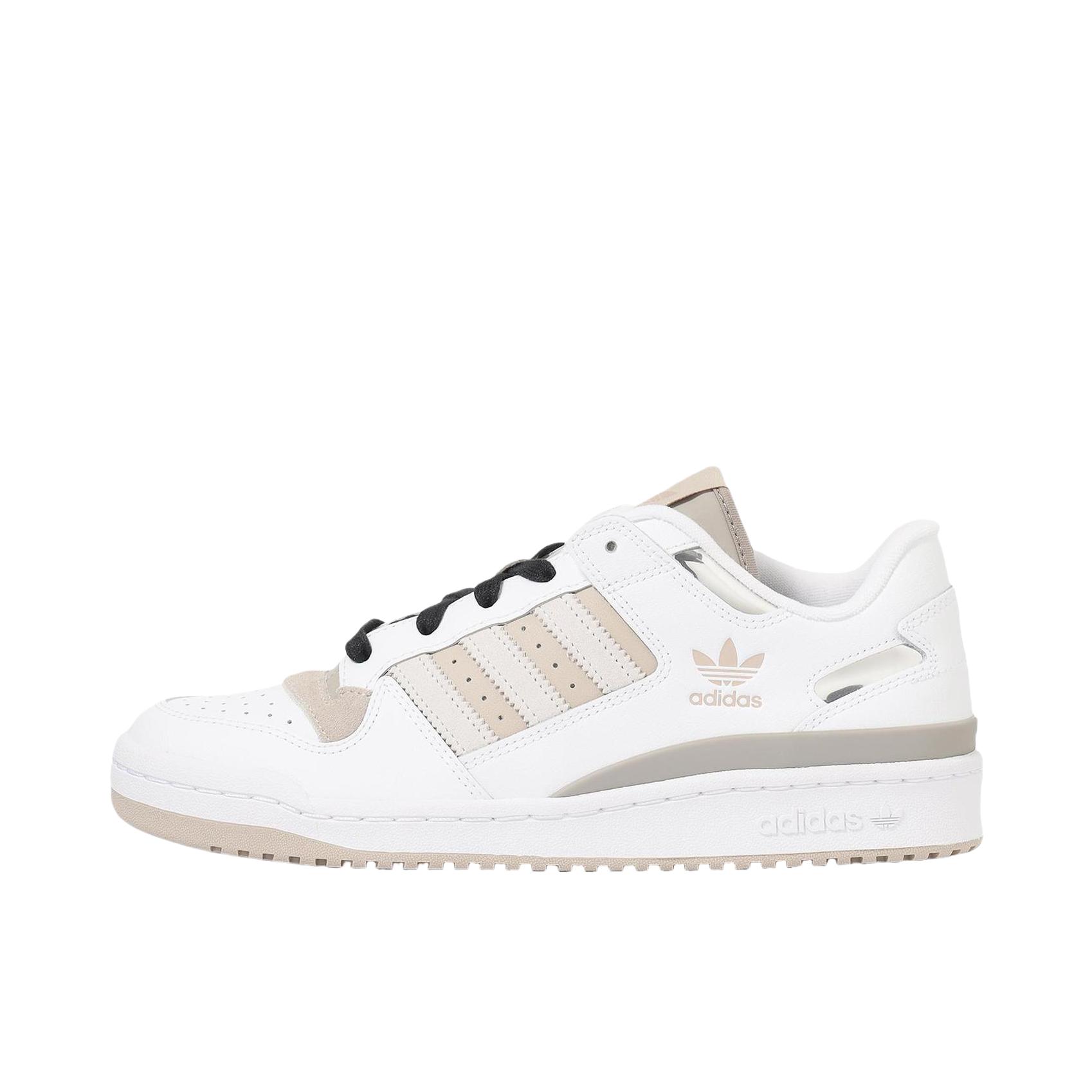 推荐商品：adidas Originals FORUM LOW 板鞋 复古城市风舒适防滑耐磨篮球风增高薄底 白色/浅棕色