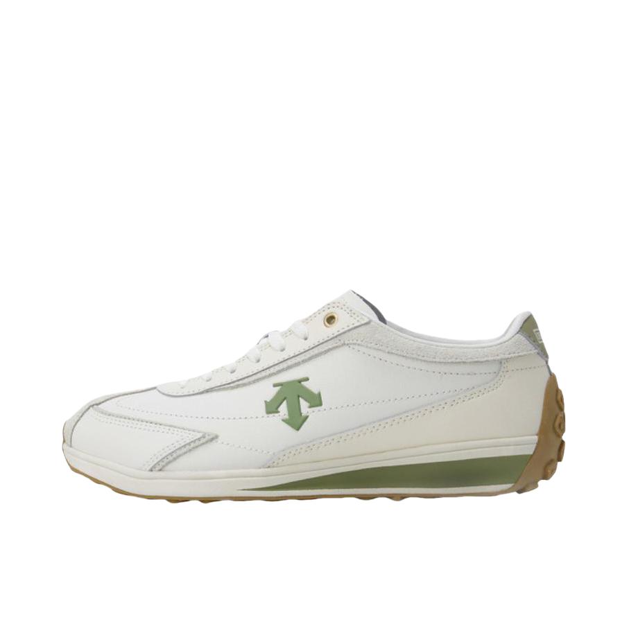 推荐商品：DESCENTE/迪桑特 Cron Racer 透气 耐磨 系带 圆头 复古风 运动休闲鞋 SP123LCR18-BKWH 浅绿色/米色 
