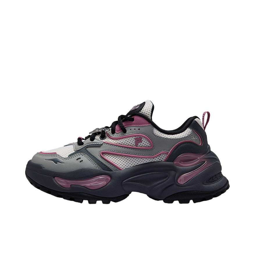 推荐商品：【赵露思同款】FILA/斐乐 软糖 时尚潮流 舒适百搭 防滑耐磨 运动休闲鞋 T12W511002F 女款/微白色/斑驳玫瑰紫