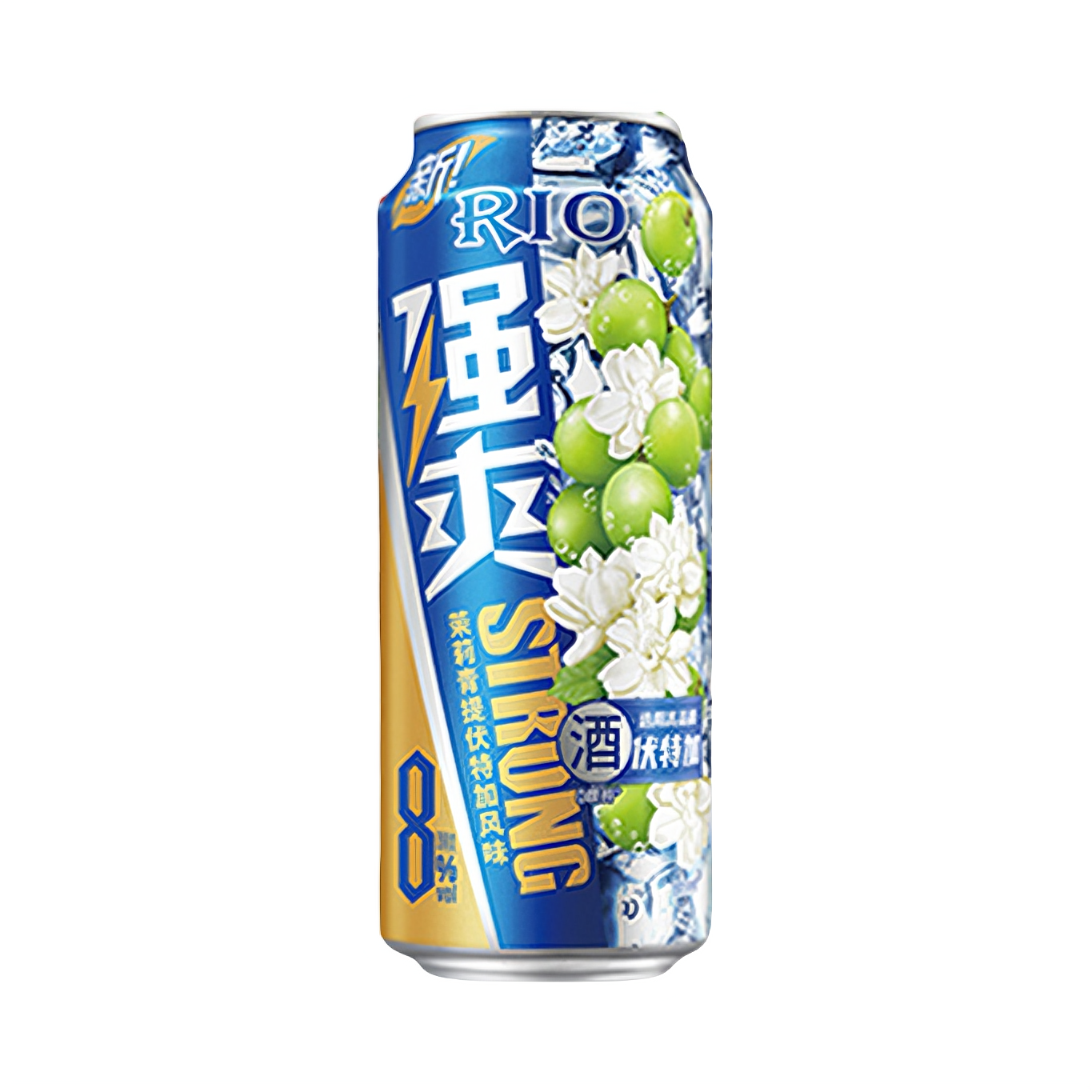 推荐商品：RIO/锐澳 强爽 茉莉青提风味 500ml 8%vol 罐装聚会畅饮