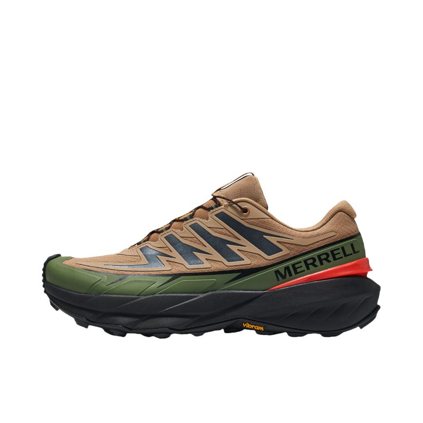 推荐商品：Merrell/迈乐 VAST SKY 长空 徒步鞋 越野跑鞋 减震防滑透气轻量 棕色/绿色