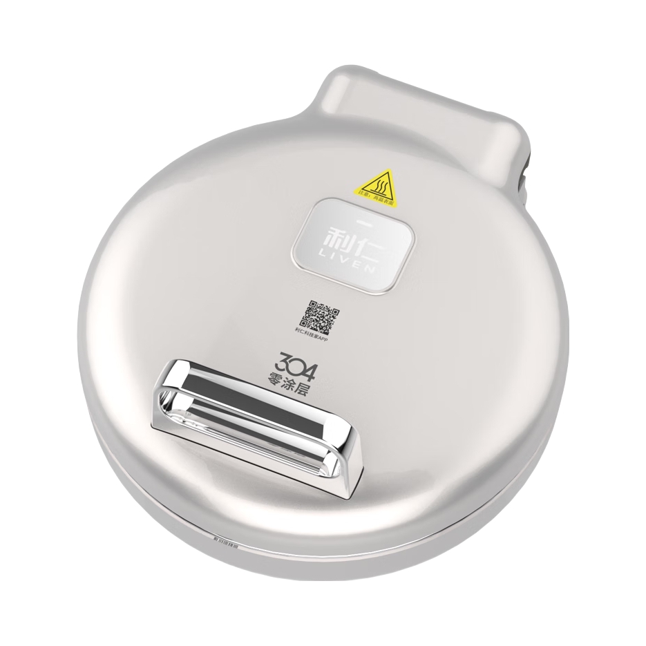 推荐商品：LIVEN/利仁 电饼铛 不锈钢 双面加热 烙饼 无涂层 超深盘 大功率