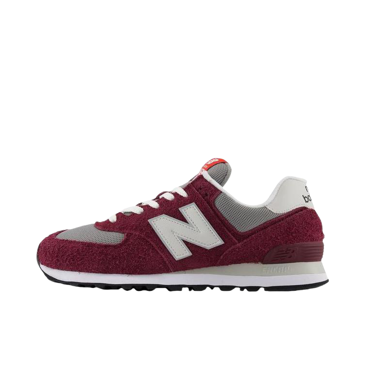 推荐商品：New Balance 574 运动休闲鞋 阿甘鞋 经典复古防滑耐磨缓震舒适透气时尚百搭轻便 酒红色/灰色