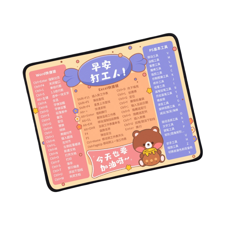 推荐商品：御壶堂 YHT-081 鼠标垫 精美图案 清新印刷 紧密锁边