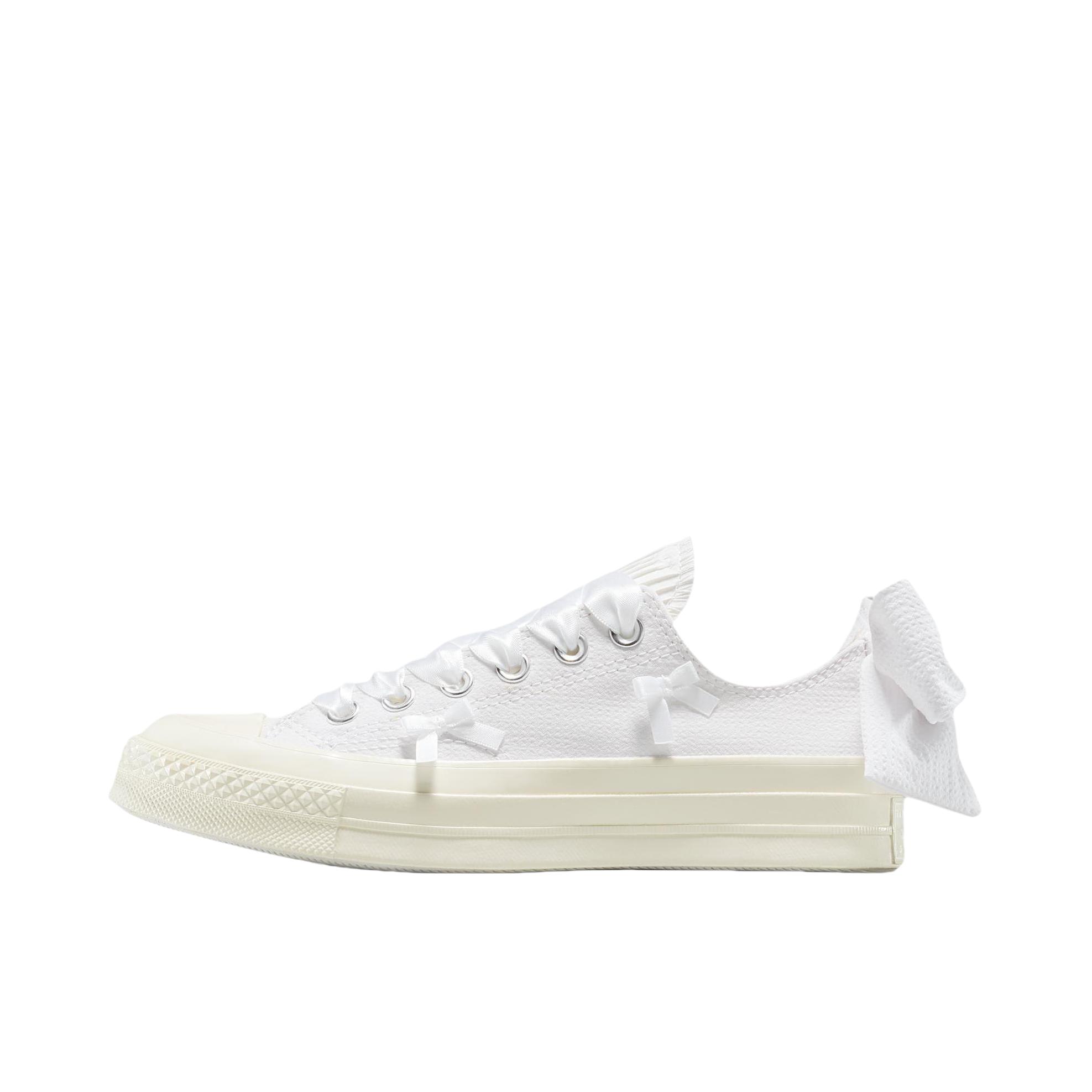 推荐商品：Converse/匡威 Chuck 70 Bows 帆布鞋 防滑耐磨厚底 低帮/白色