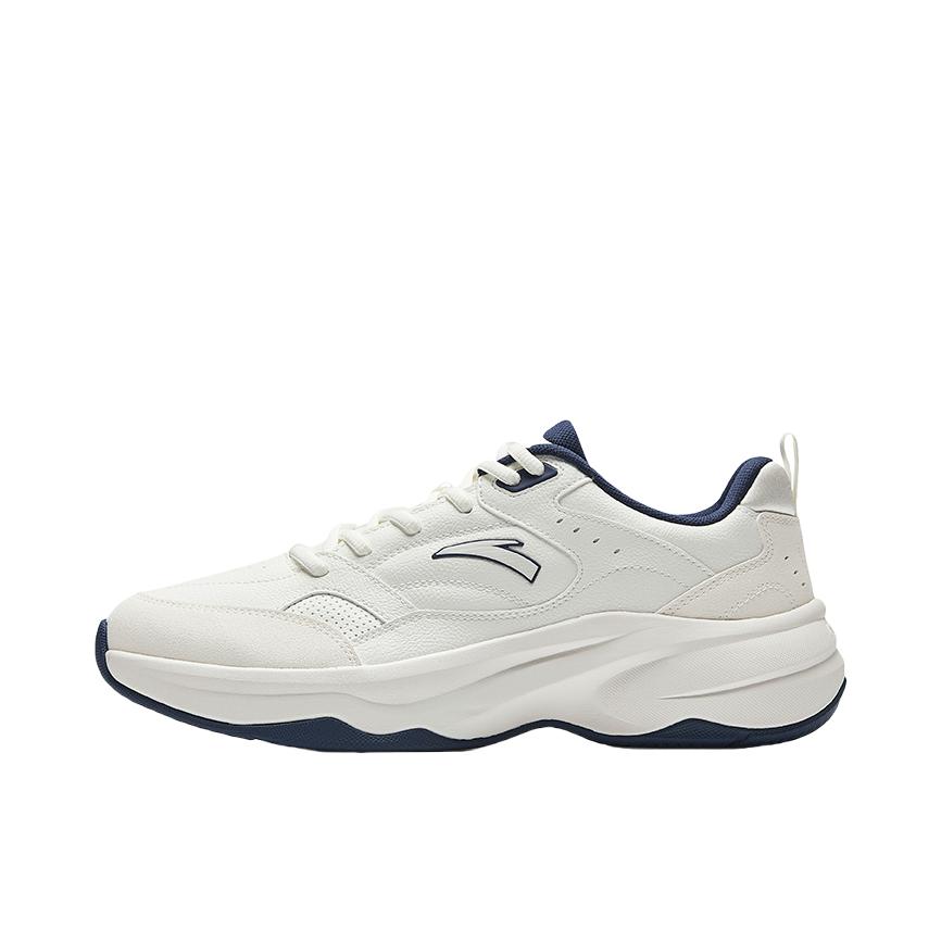 推荐商品：【王一博同款】 安踏 ACE 2 运动休闲鞋 系带低帮经典轻便增高 男款/象牙白/新墨水蓝