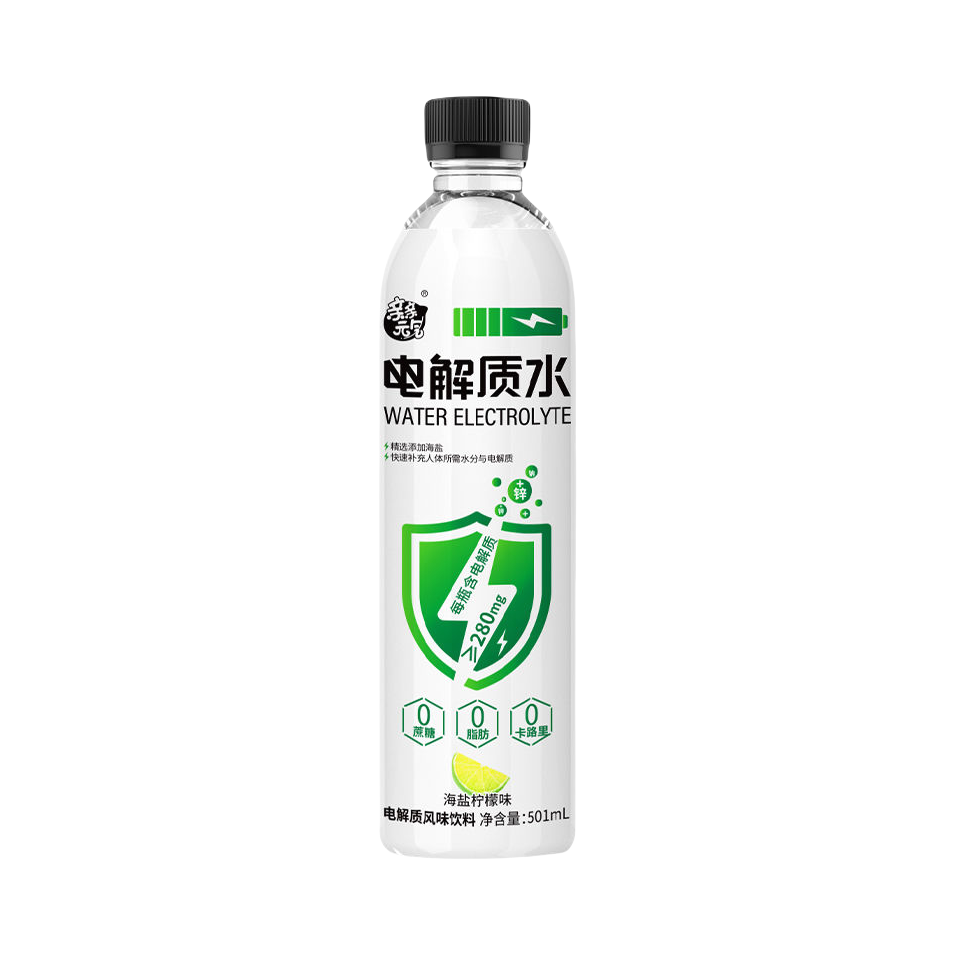 推荐商品：亲亲元气 电解质水 0糖0卡 功能性饮料 海盐柠檬味 501ml 瓶装