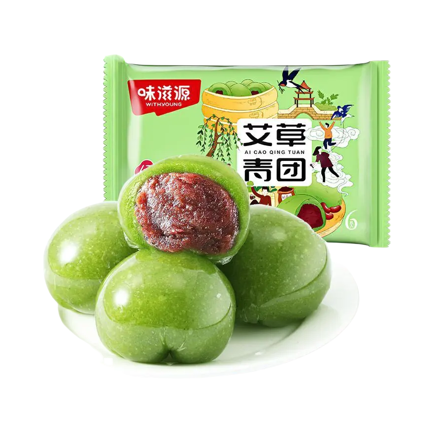 推荐商品：味滋源 艾草青团 红豆沙味 252g 袋装