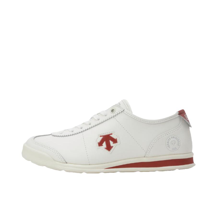 推荐商品：DESCENTE/迪桑特 Cron Tempo 防滑耐磨 减震透气 一脚蹬 休闲鞋 红色/白色 