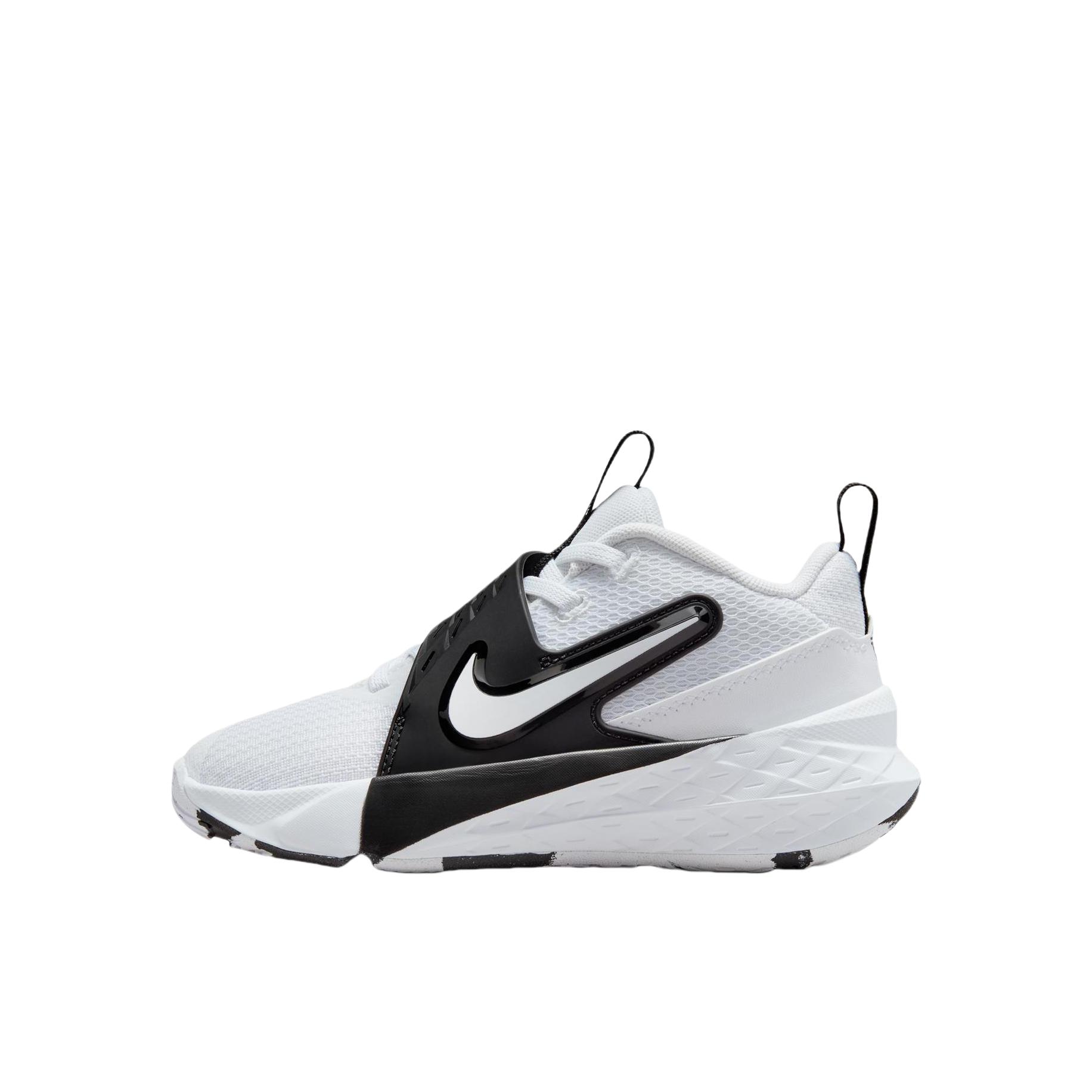 推荐商品：Nike Team Hustle D 12 易穿脱 儿童篮球鞋 小童/白色/黑色