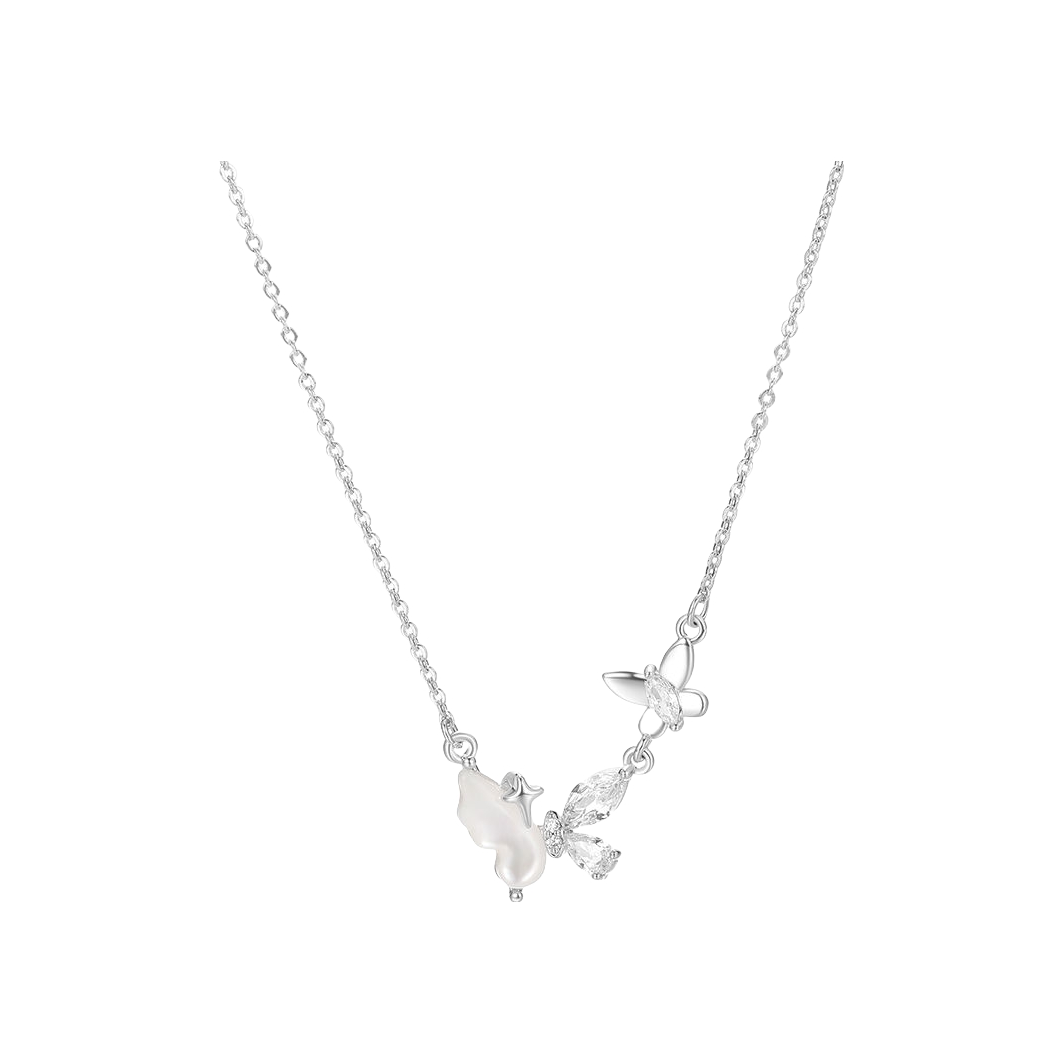 推荐商品：CLECT 闪耀蝴蝶足银项链