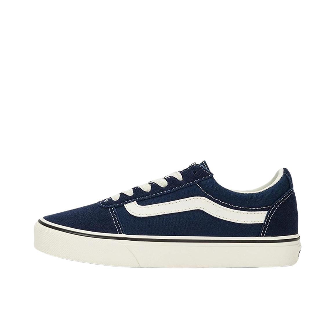 推荐商品：Vans/范斯 Ward 板鞋 滑板鞋 棋盘格潮流复古拼接舒适休闲美式街头风轻质 Dress Blue/White 深蓝