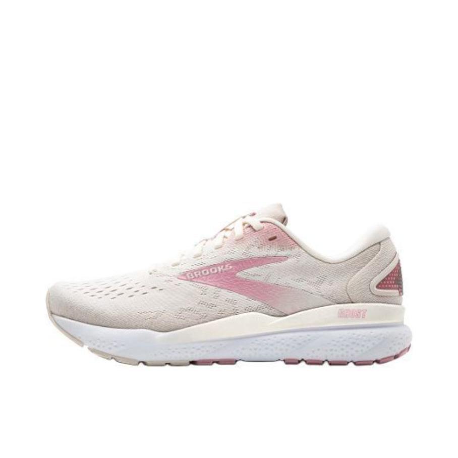 推荐商品：Brooks/布鲁克斯  Ghost 16  舒适减震 防滑耐磨 防水 百搭 马拉松  跑鞋 米色/粉色 