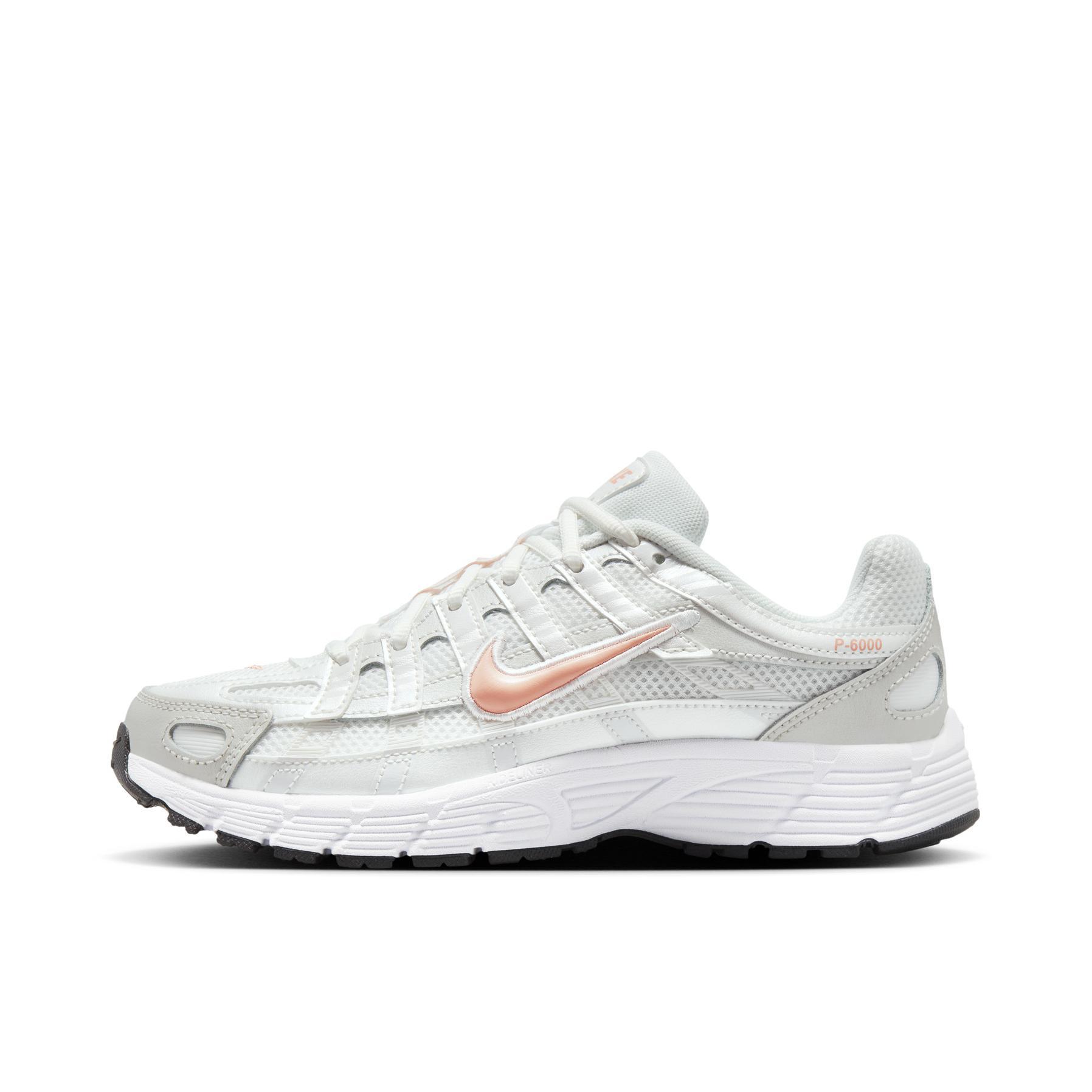 推荐商品：Nike P-6000 CNPT 运动休闲鞋 机能风跑鞋风舒适缓震防滑耐磨时尚潮流复古贴合网面支撑圆头 山峰白/黑色/杏黄粉