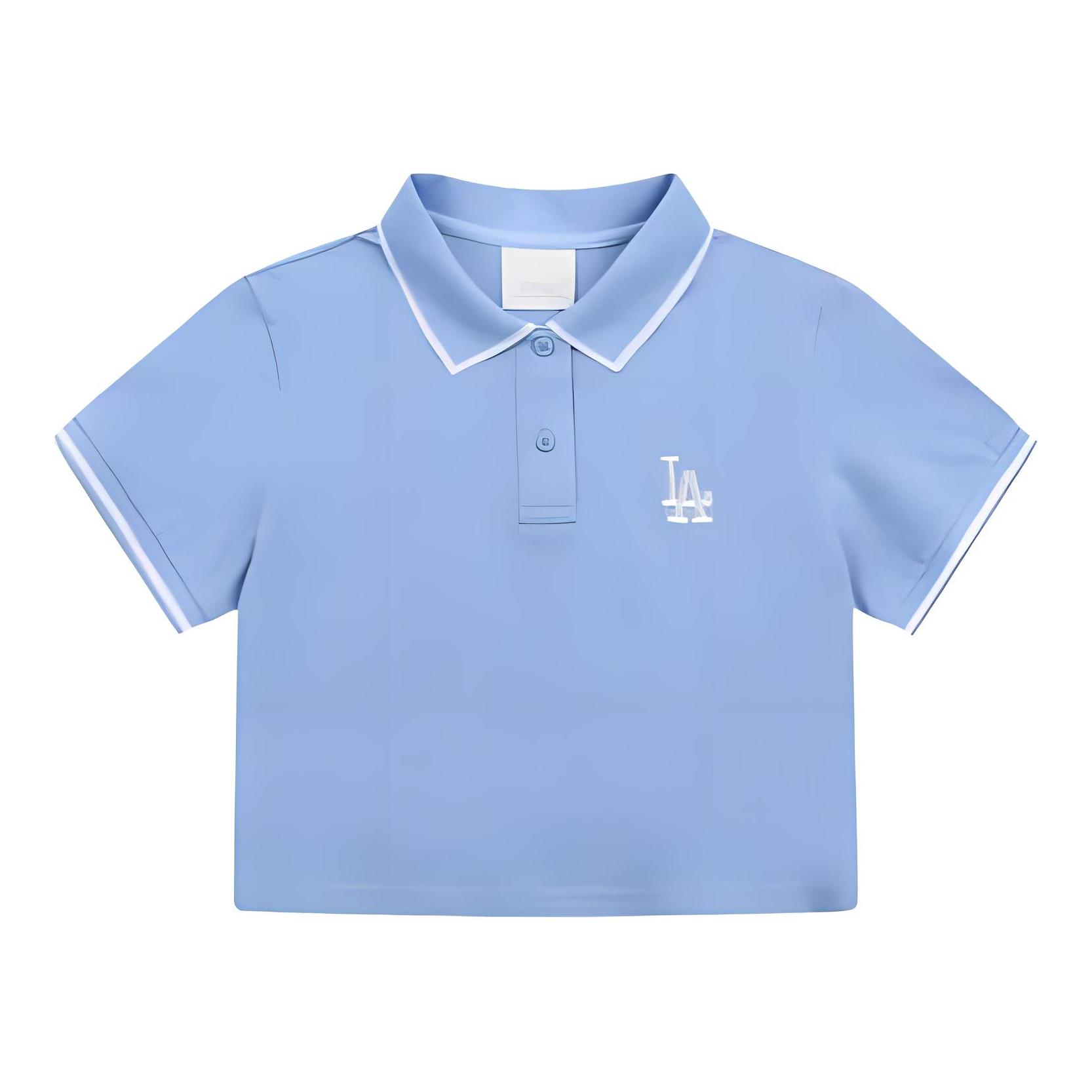 MLB 时尚拼色NY纽约洋基队露腰宽松短袖T恤 男女同款 31TSQW131